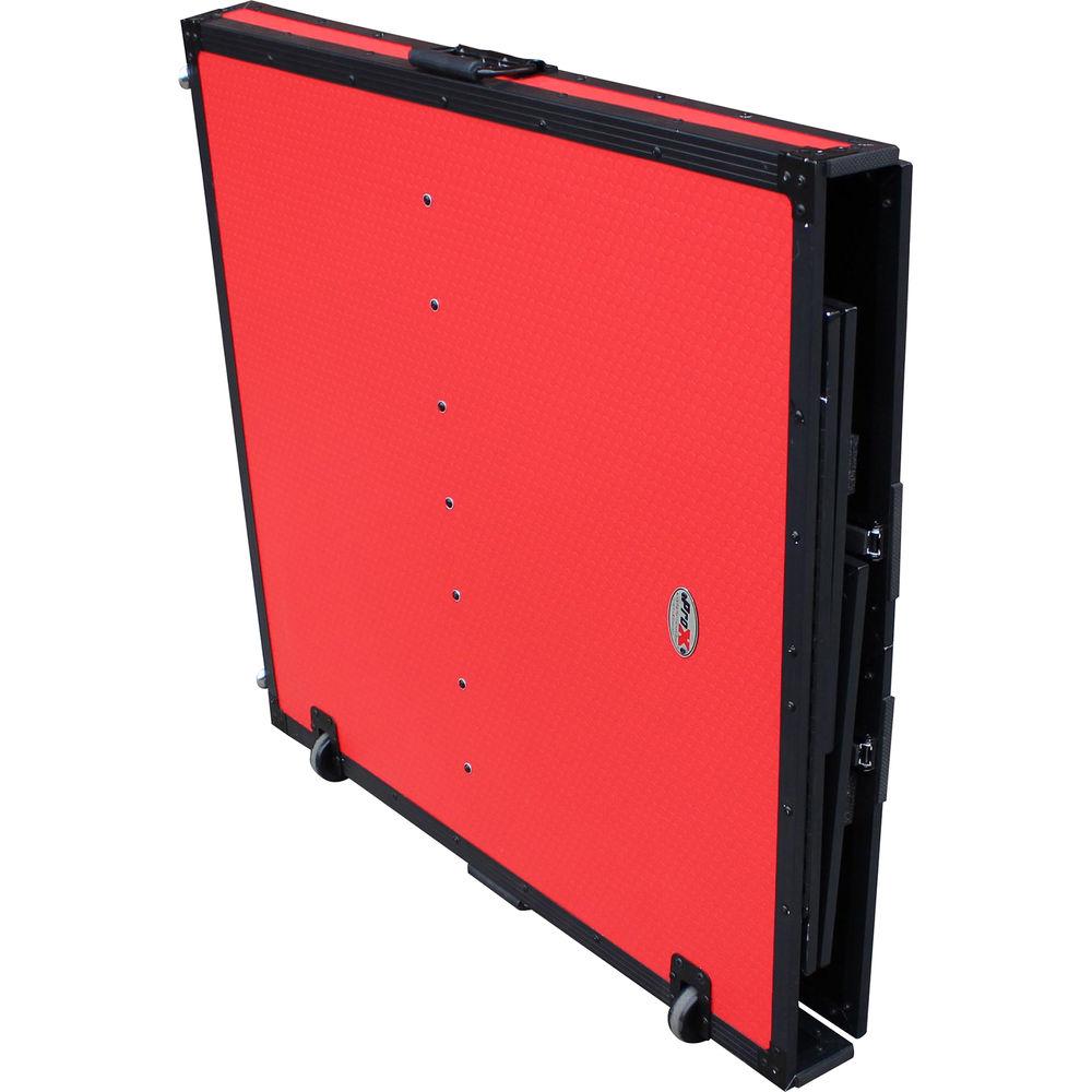 ProX Transformer Series Fold-Away DJ Performance Desk Facade with Wheels