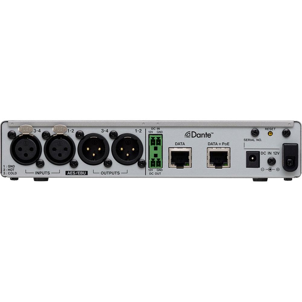 Tascam AE-4D AES EBU Input Output Dante Converter with Built-In DSP Mixer