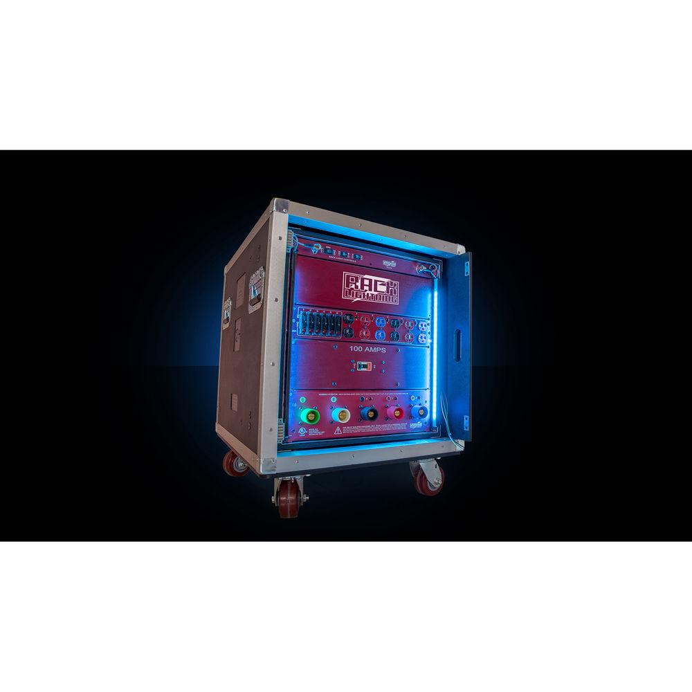 Whirlwind Power Link - Rack Lightining RGBW LED Rail Kits, 12-RU Kit