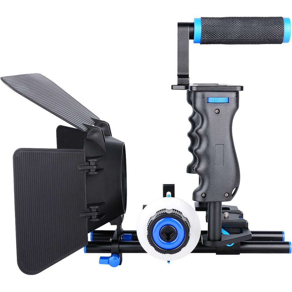 YELANGU C200 Camera Cage with Matte Box & Follow Focus for DSLR Small Cameras