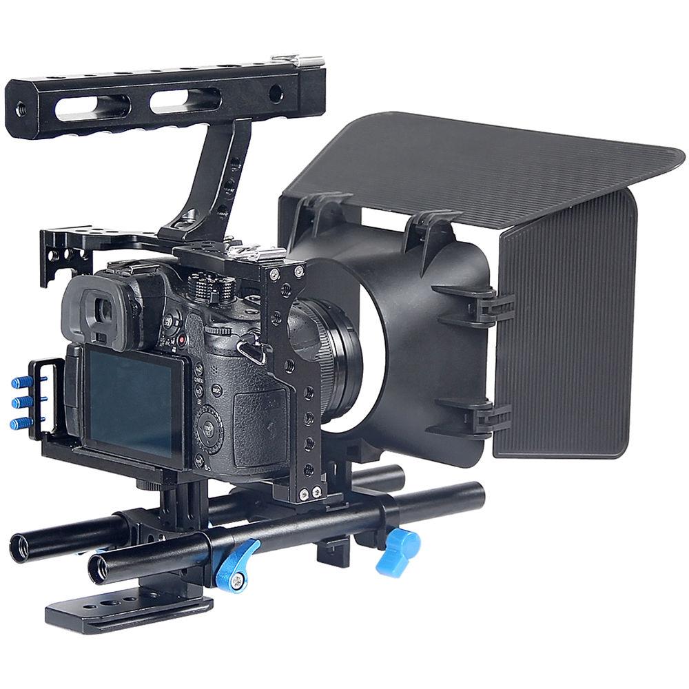 YELANGU C500 Camera Cage with Matte Box and Follow Focus