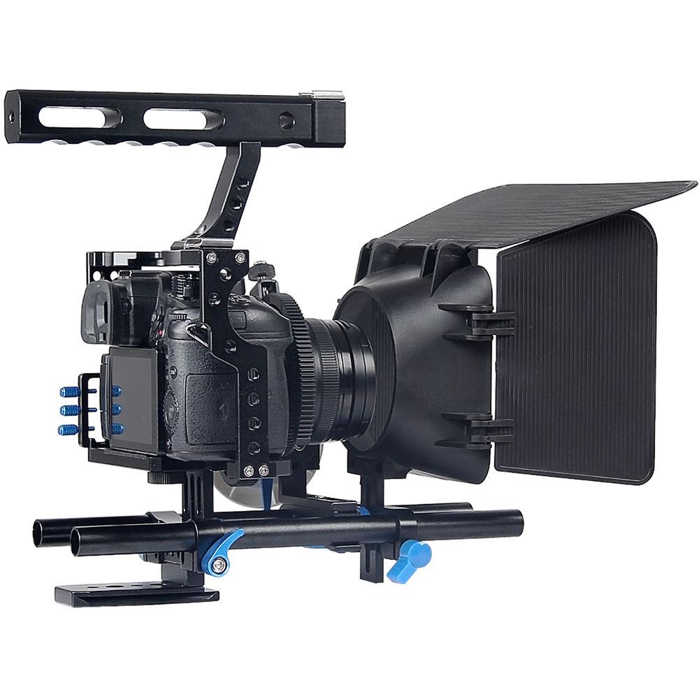 YELANGU C500 Camera Cage with Matte Box and Follow Focus