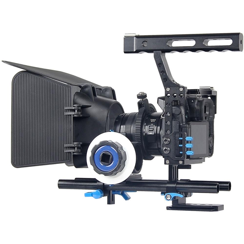 YELANGU C500 Camera Cage with Matte Box and Follow Focus