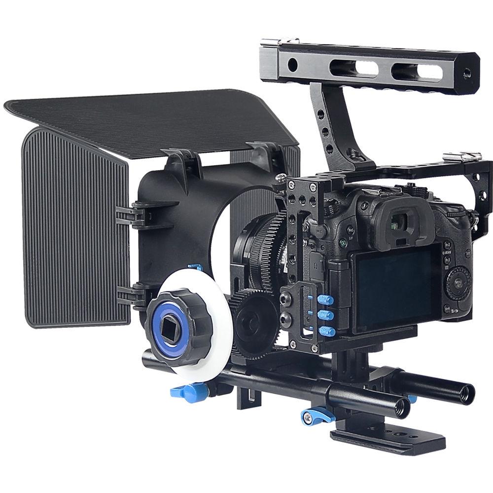 YELANGU C500 Camera Cage with Matte Box and Follow Focus