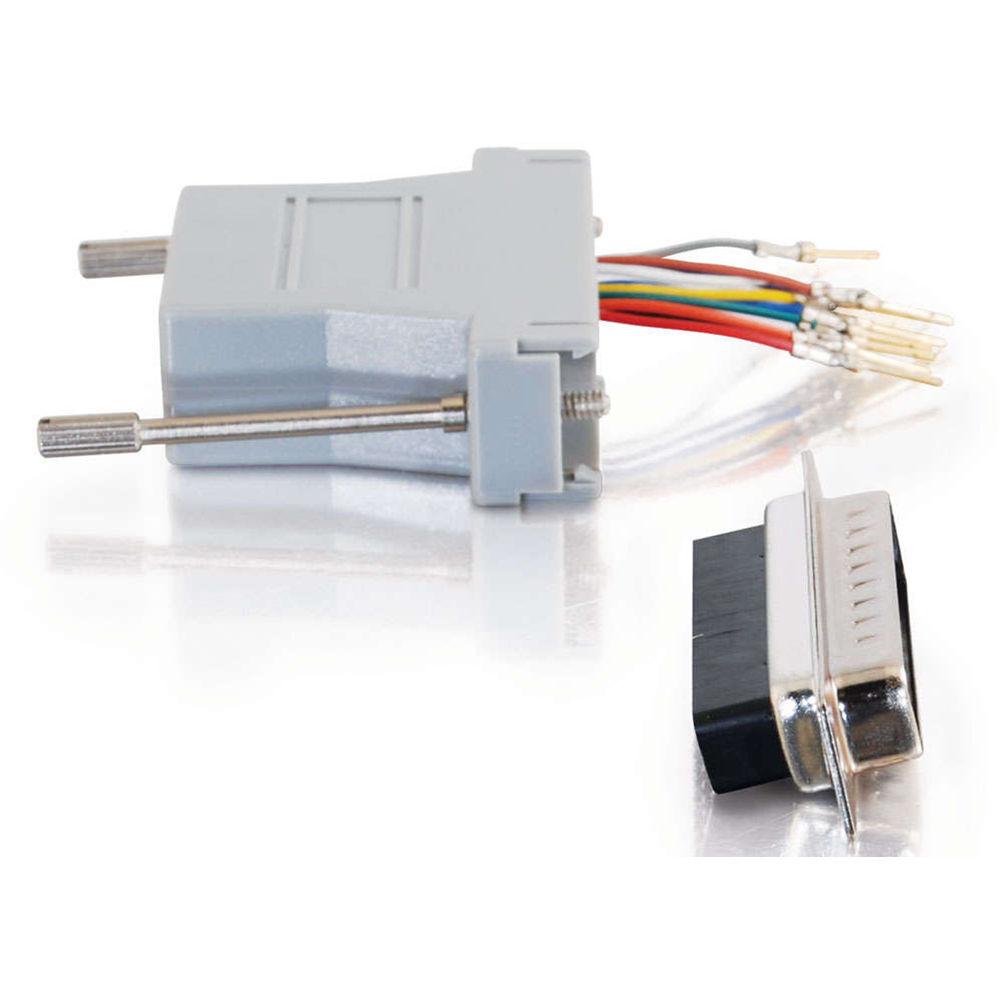 C2G 10-Pin RJ45 Female to DB25 Male Modular Adapter