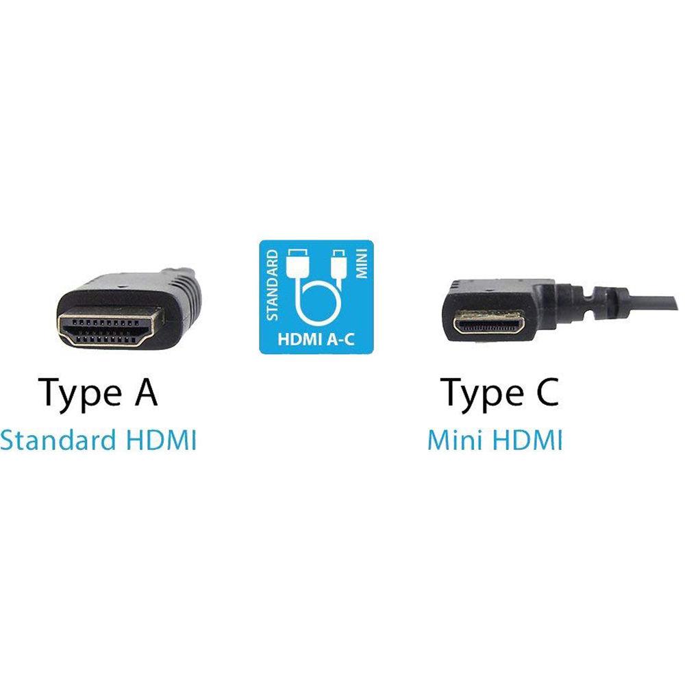 Camera Motion Research UFAR90C30 Thin Right-Angle Mini-HDMI to HDMI Cable, Camera, Motion, Research, UFAR90C30, Thin, Right-Angle, Mini-HDMI, to, HDMI, Cable