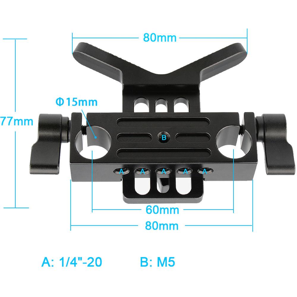 CAMVATE Adjustable Lens Support for 15mm Rods