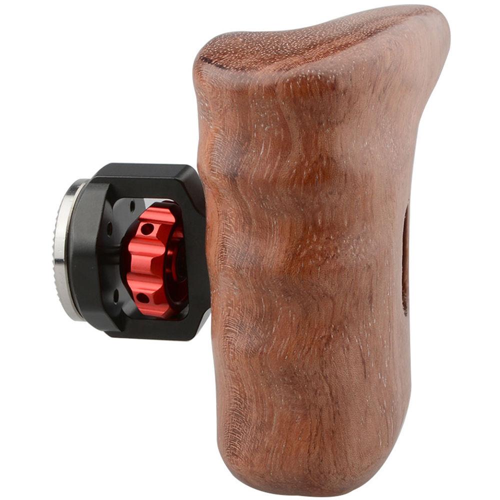 CAMVATE Left Hand Wood Handle Grip with ARRI Rosette Mount for Select DV and DSLR Camera Cages