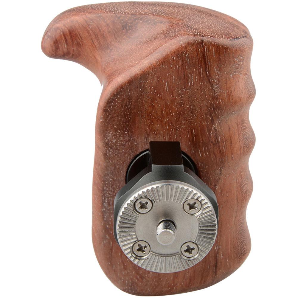 CAMVATE Left Hand Wood Handle Grip with ARRI Rosette Mount for Select DV and DSLR Camera Cages