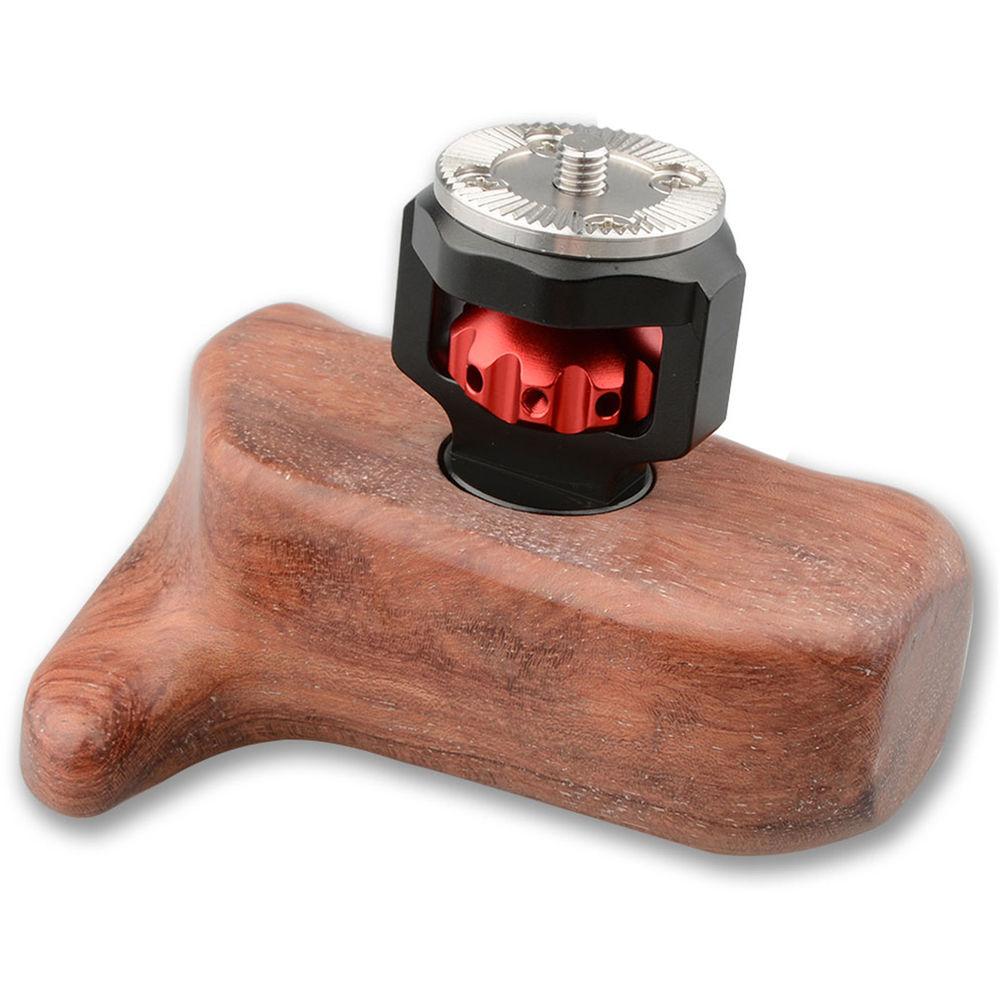 CAMVATE Left Hand Wood Handle Grip with ARRI Rosette Mount for Select DV and DSLR Camera Cages