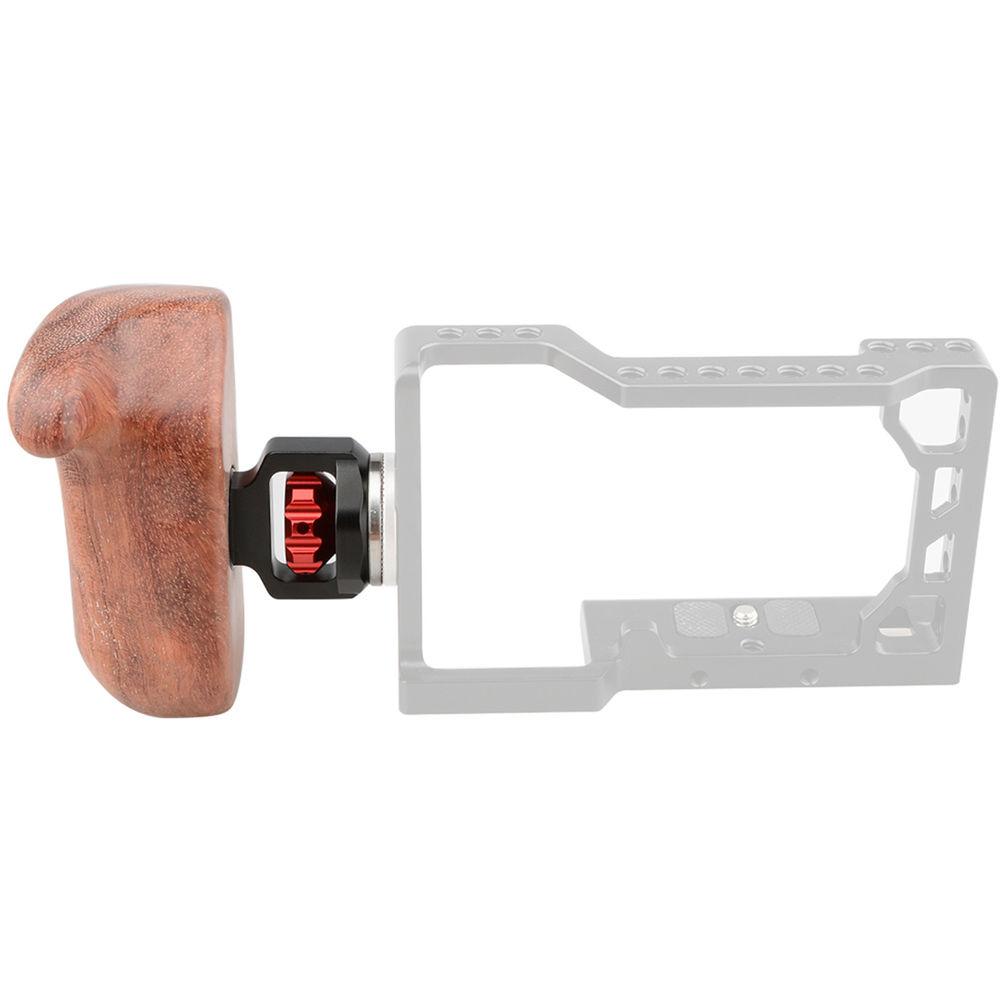 CAMVATE Left Hand Wood Handle Grip with ARRI Rosette Mount for Select DV and DSLR Camera Cages