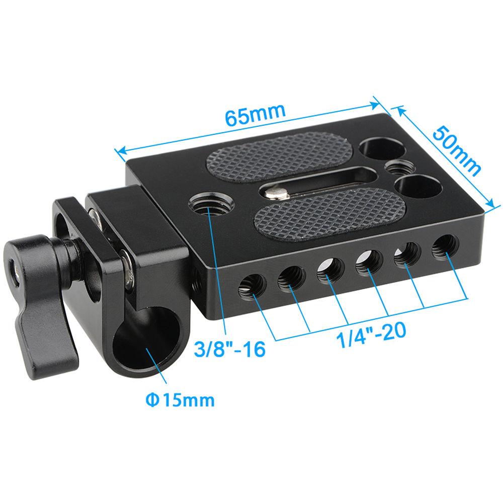CAMVATE Mini Mounting Plate with 15mm Rod Clamp