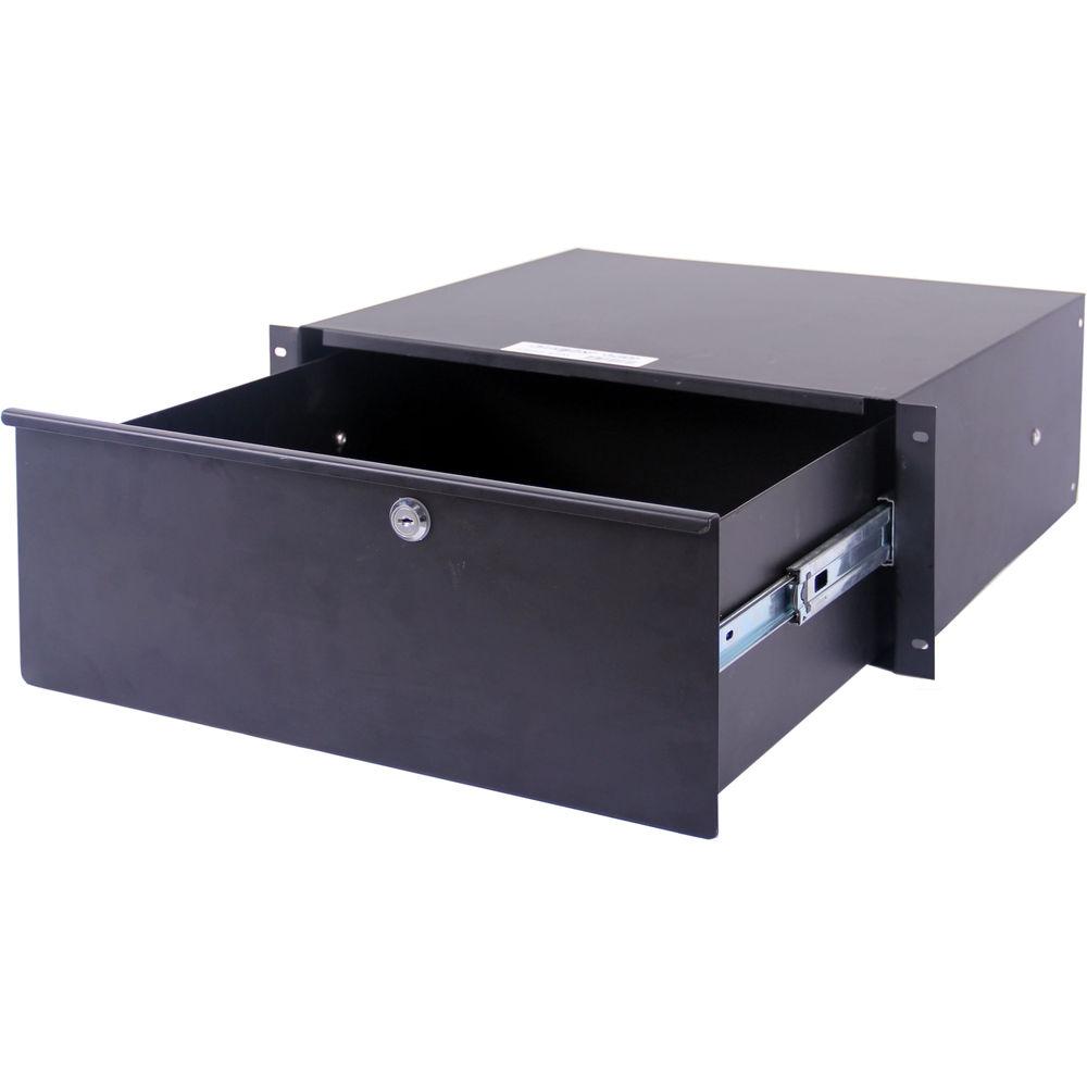 DeeJay LED 4 RU Metal Locking Rack Drawer