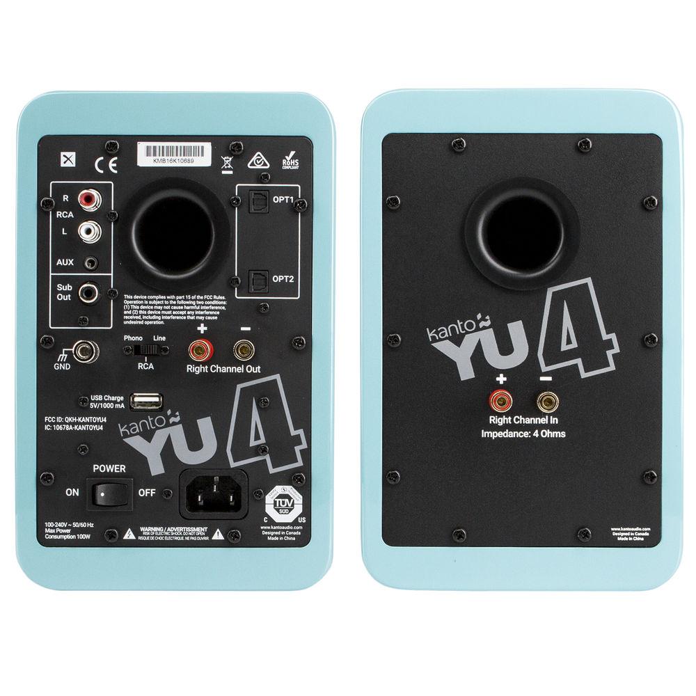 Kanto Living YU4 2-Way Powered Bookshelf Speakers