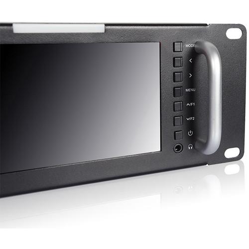 Laizeske Triple 5" 2RU 800 x 480 Broadcast LCD Rack Mount Monitor with 3G-SDI & HDMI AV Input Output