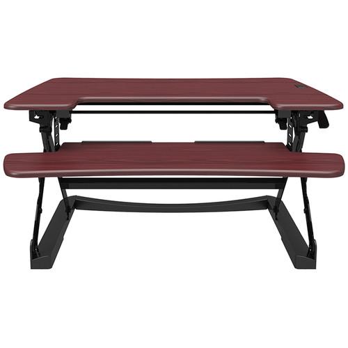 Loctek 36" Sit-Stand Riser- Mahogany