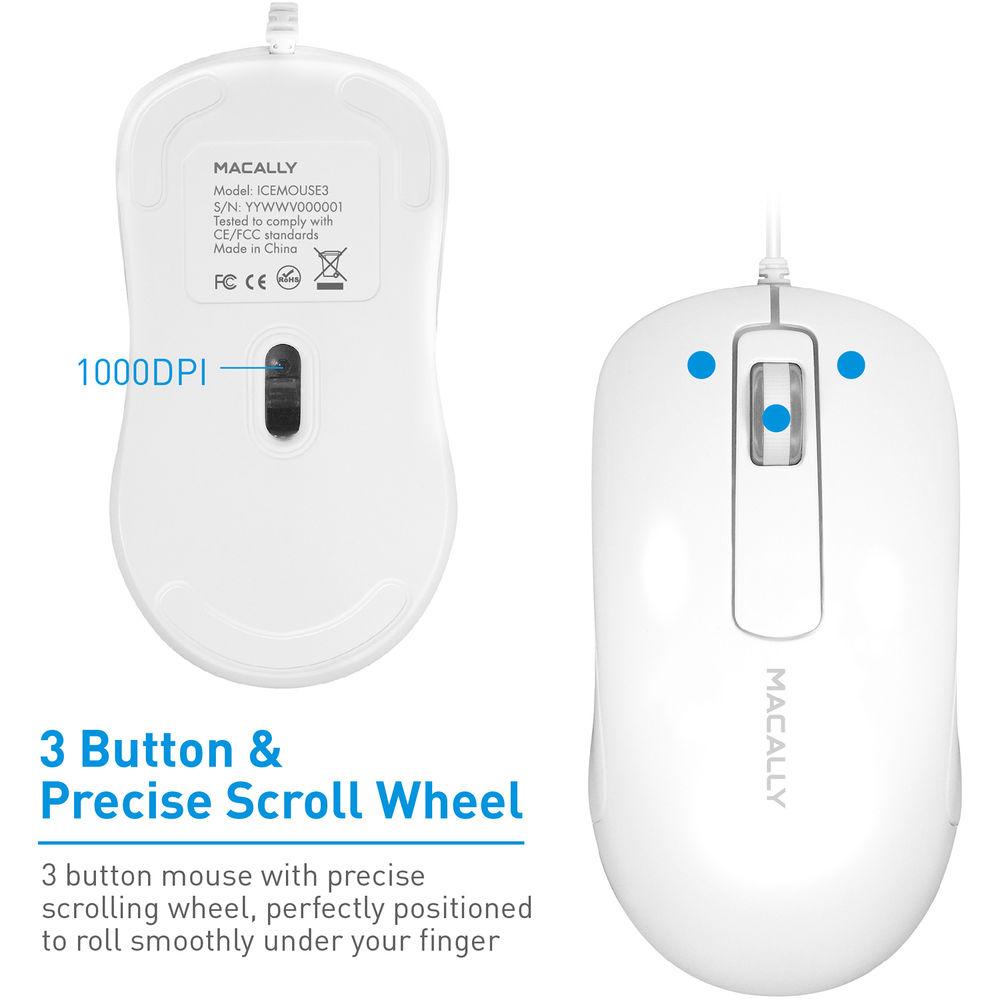 Macally ICEMOUSE3 Wired Mouse