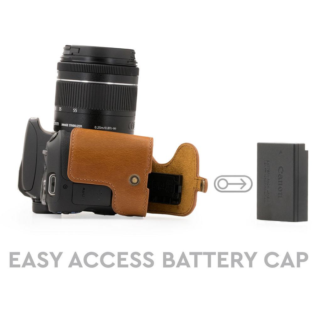 MegaGear Ever Ready Half Case and Strap for Canon EOS Rebel SL2, EOS 200D, Kiss X9