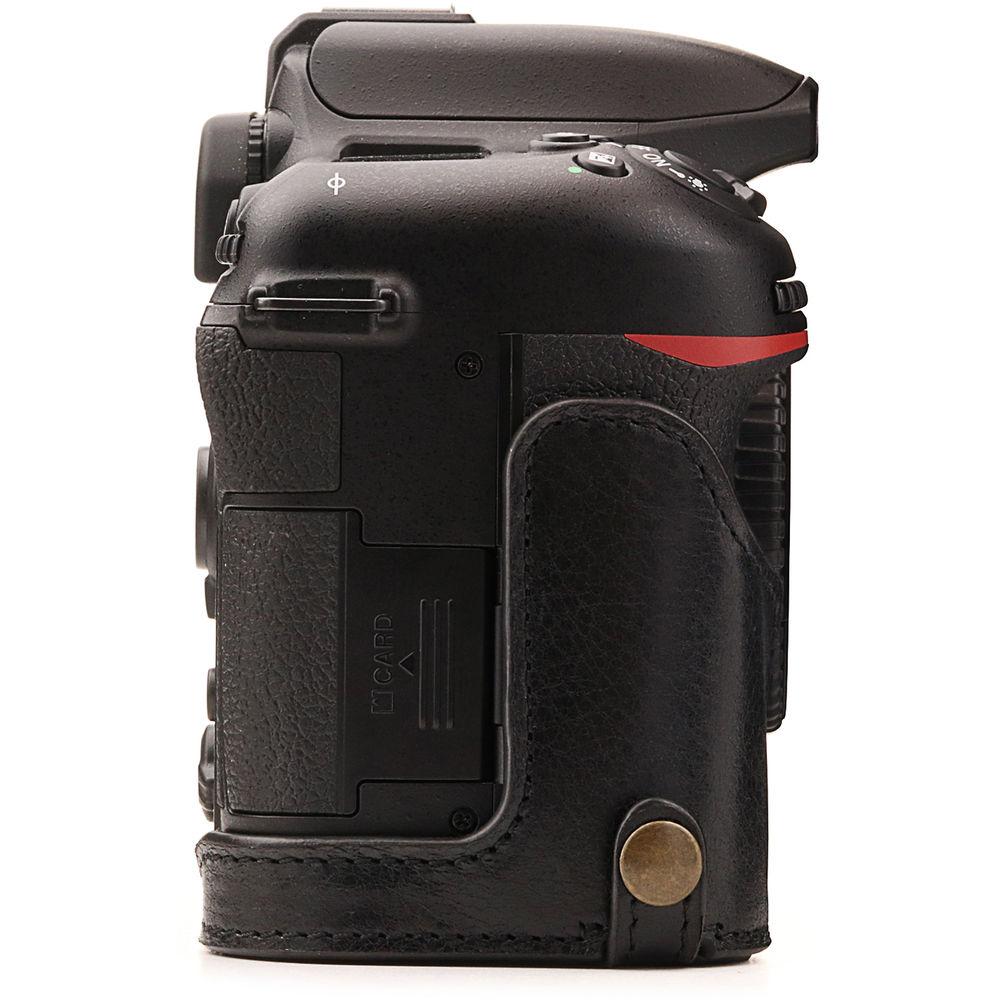 MegaGear Nikon D7500 Ever Ready Genuine Leather Half Case and Strap