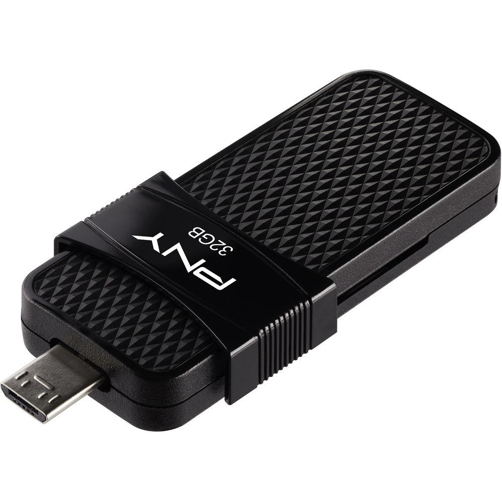 PNY Technologies 32GB Duo Link OTG Micro-USB 3.0 Flash Drive
