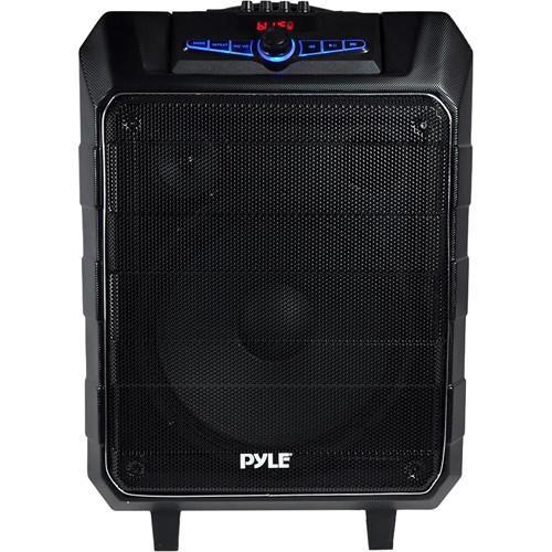 Pyle Pro 12" Active Portable Bluetooth Stereo Loudspeaker with Karaoke Microphone