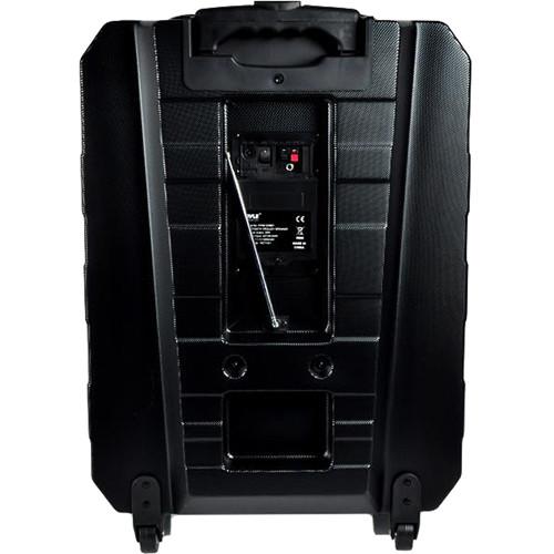 Pyle Pro 12" Active Portable Bluetooth Stereo Loudspeaker with Karaoke Microphone