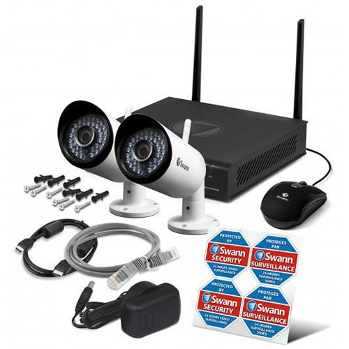 Swann NVW-485 4-Channel 1080p NVR with 1TB HDD and 2 1080p Outdoor Wi-Fi Bullet Cameras