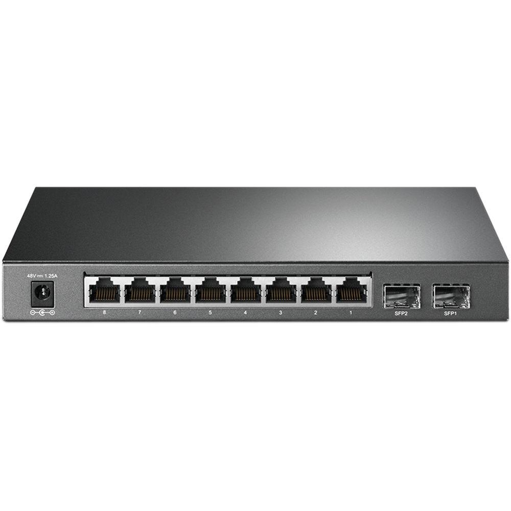 TP-Link T1500G-10PS JetStream 8-Port Gigabit PoE Managed Switch with 2 SFP Slots