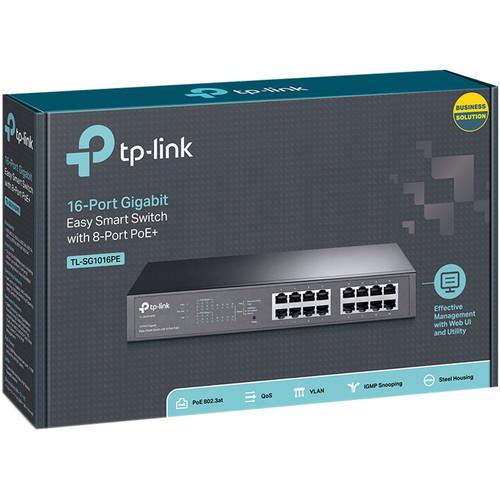 TP-Link TL-SG1016PE 16-Port Gigabit PoE Managed Switch