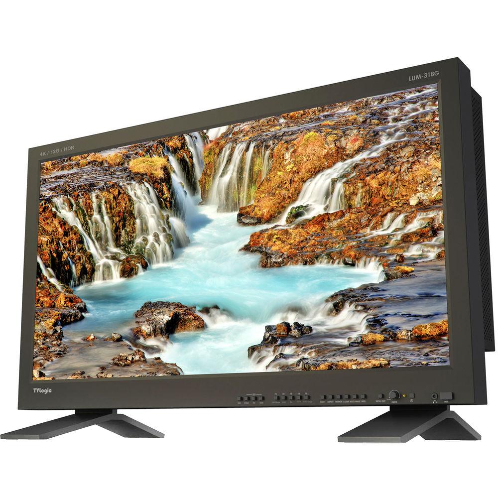 TVLogic 31.1"True 4K Monitor,4096x2160 10 Bit Super IPS LCD,14501 Contrast Ratio, HDR Emulation2X12G,2X6G-SD