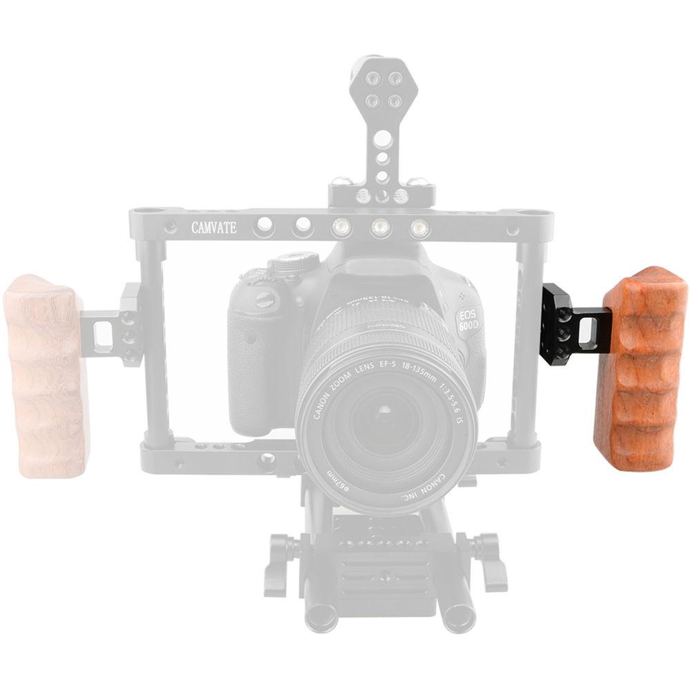 CAMVATE Left Hand Wood Handle Grip for Panasonic GH Series Cages