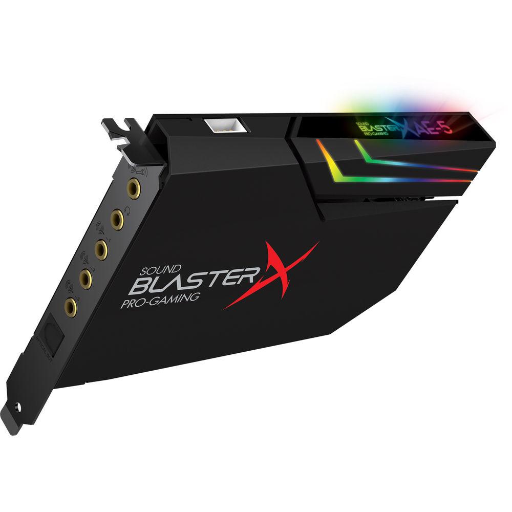 Creative Labs Sound BlasterX AE-5 Sound Card and DAC with RGB Aurora Lighting