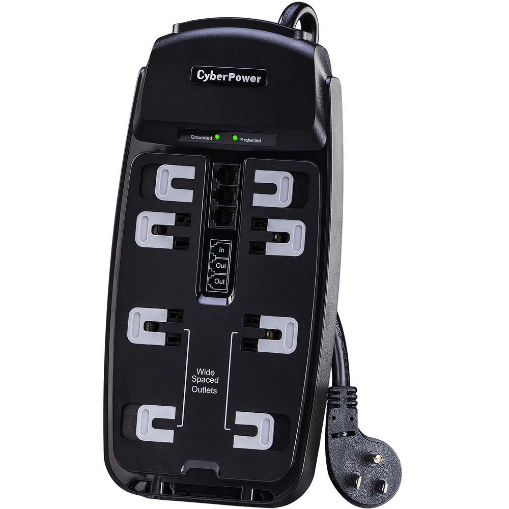 CyberPower TAA Surge Protector:2550 J, 125V, Nema 5-15P, 8 Nema 5-15R ,6 