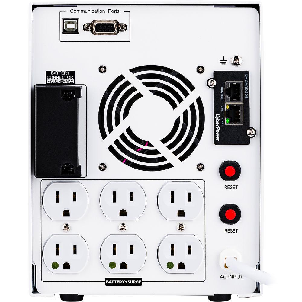 CyberPower UPS Med.Grade 1100VA 880W-120V 6-Nema 5-15R-HG Outlets,Nema 5-15P-HG Plug,SNMP Extended Battery Optn
