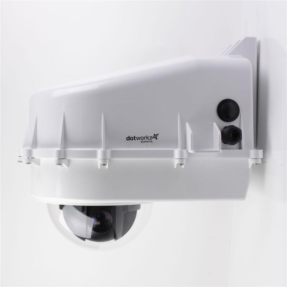 Dotworkz D2 Ring of Fire De-Icing Outdoor Camera Enclosure with Multi Volt Platform & Vandal Tough Tinted Lens
