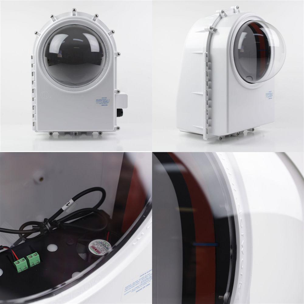 Dotworkz D2 Ring of Fire De-Icing Outdoor Camera Enclosure with Multi Volt Platform & Vandal Tough Tinted Lens