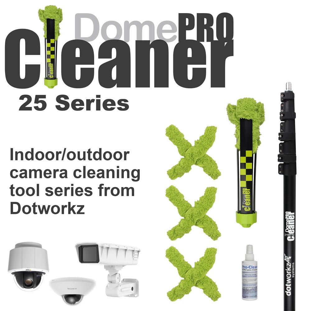 Dotworkz DomeCleanerPRO 25 Series Indoor Outdoor Lens Cleaning Kit with 6-25