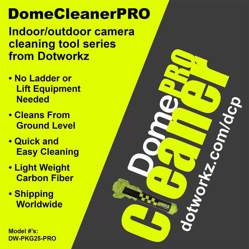 Dotworkz DomeCleanerPRO 25 Series Indoor Outdoor Lens Cleaning Kit with 6-25