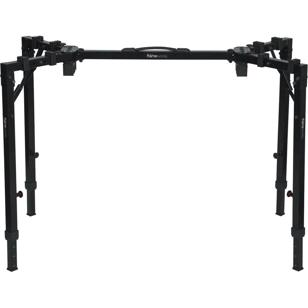 Gator Cases Frameworks Adjustable T-Stand Folding Workstation for Keyboards & Audio Equipment