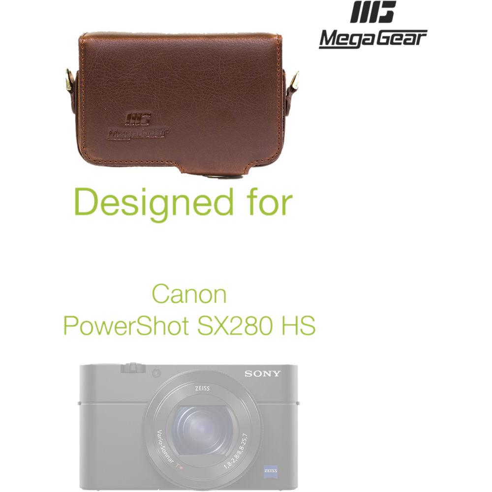 MegaGear Form-Fitted Leather Camera Case for Canon PowerShot SX280 HS