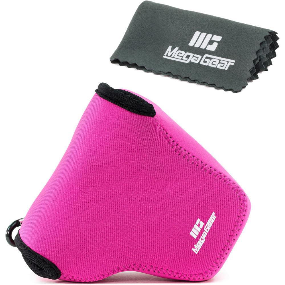 MegaGear MG1039 Ultra Light Neoprene Case with Carabiner for Canon EOS M5 with 15-45mm