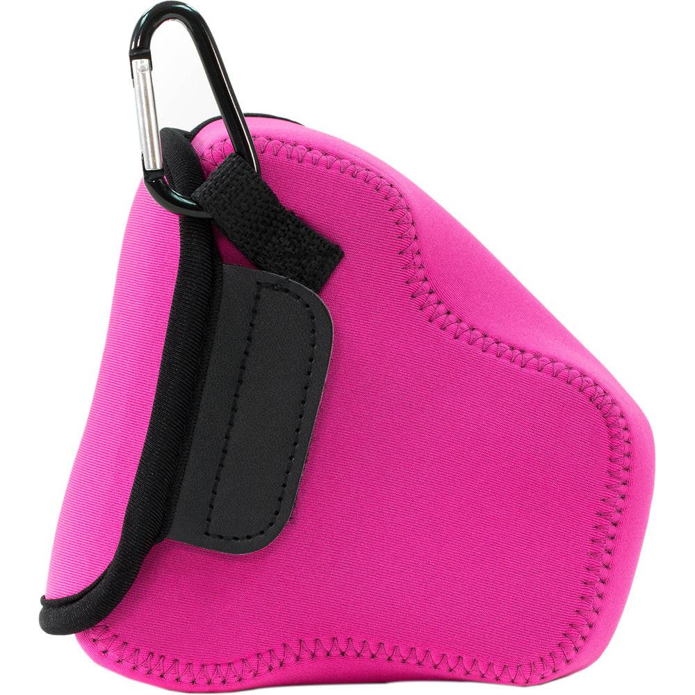 MegaGear MG1039 Ultra Light Neoprene Case with Carabiner for Canon EOS M5 with 15-45mm