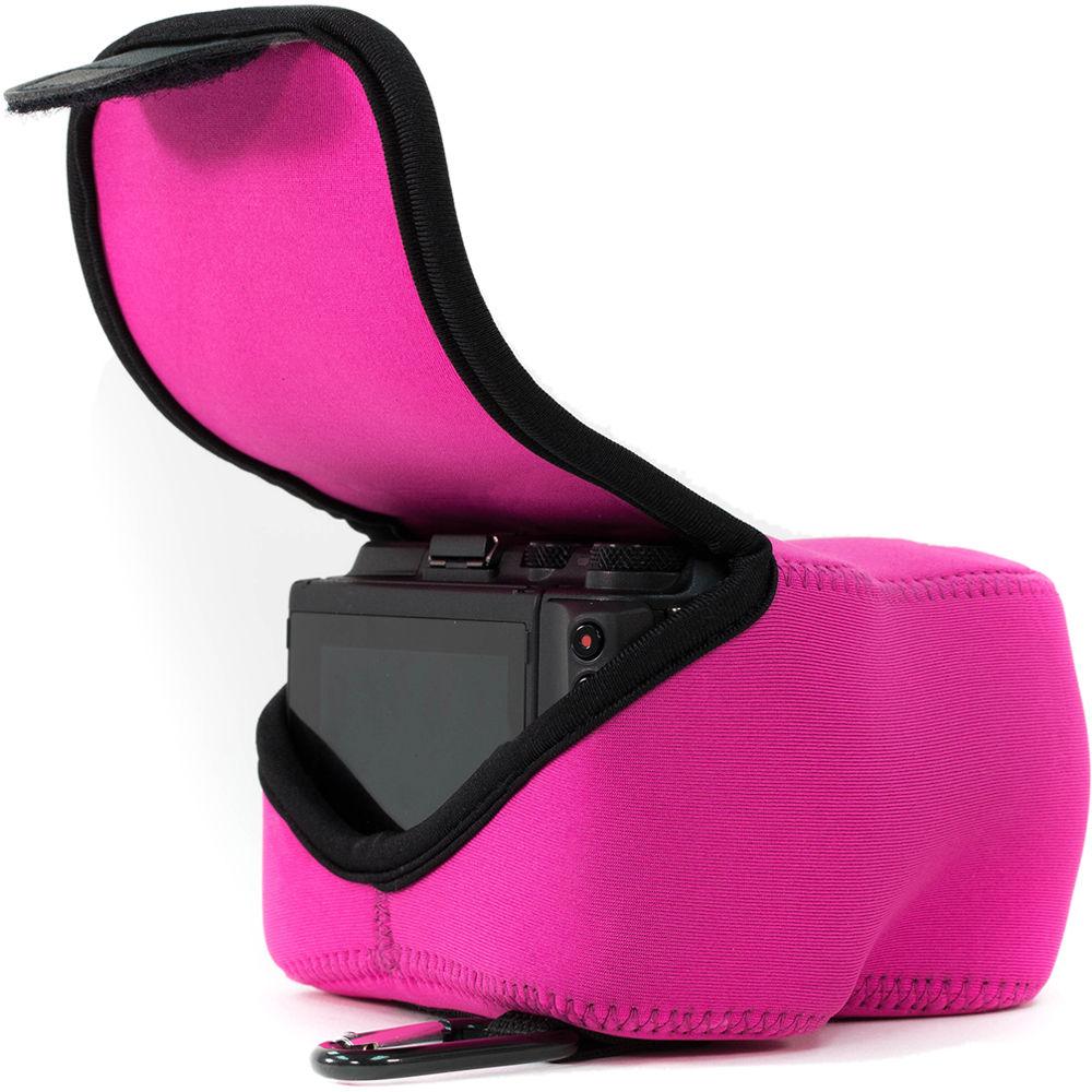 MegaGear MG1039 Ultra Light Neoprene Case with Carabiner for Canon EOS M5 with 15-45mm