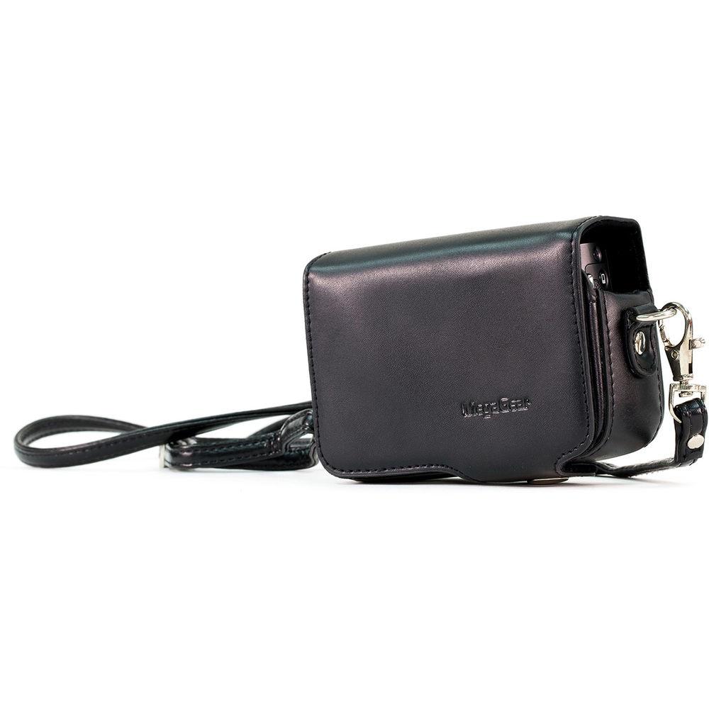 MegaGear PU Leather Case with Strap for Sony Cyber-shot DSC-HX95, HX99, HX80, HX90V, WX500