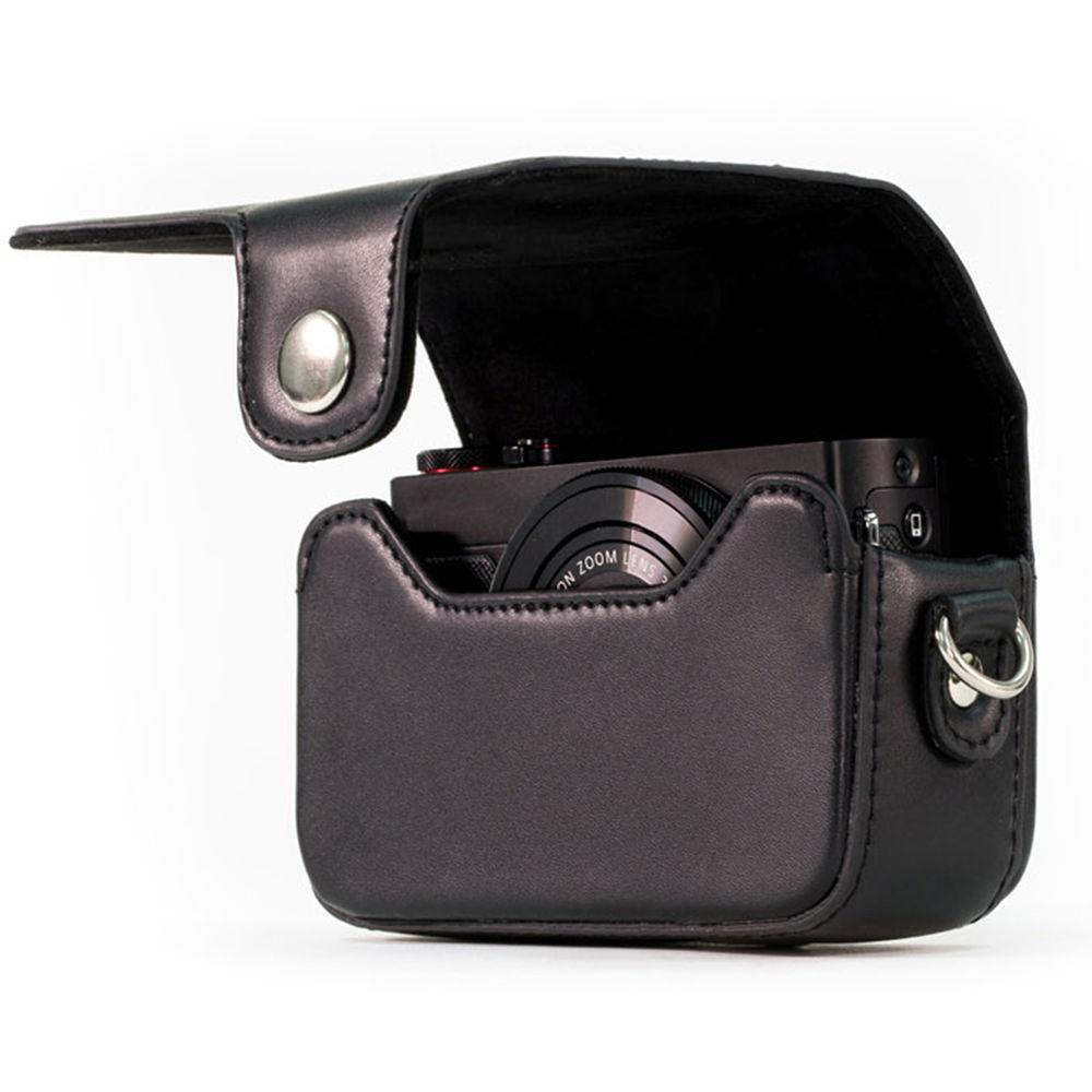 MegaGear PU Leather Case with Strap for Sony Cyber-shot DSC-HX95, HX99, HX80, HX90V, WX500