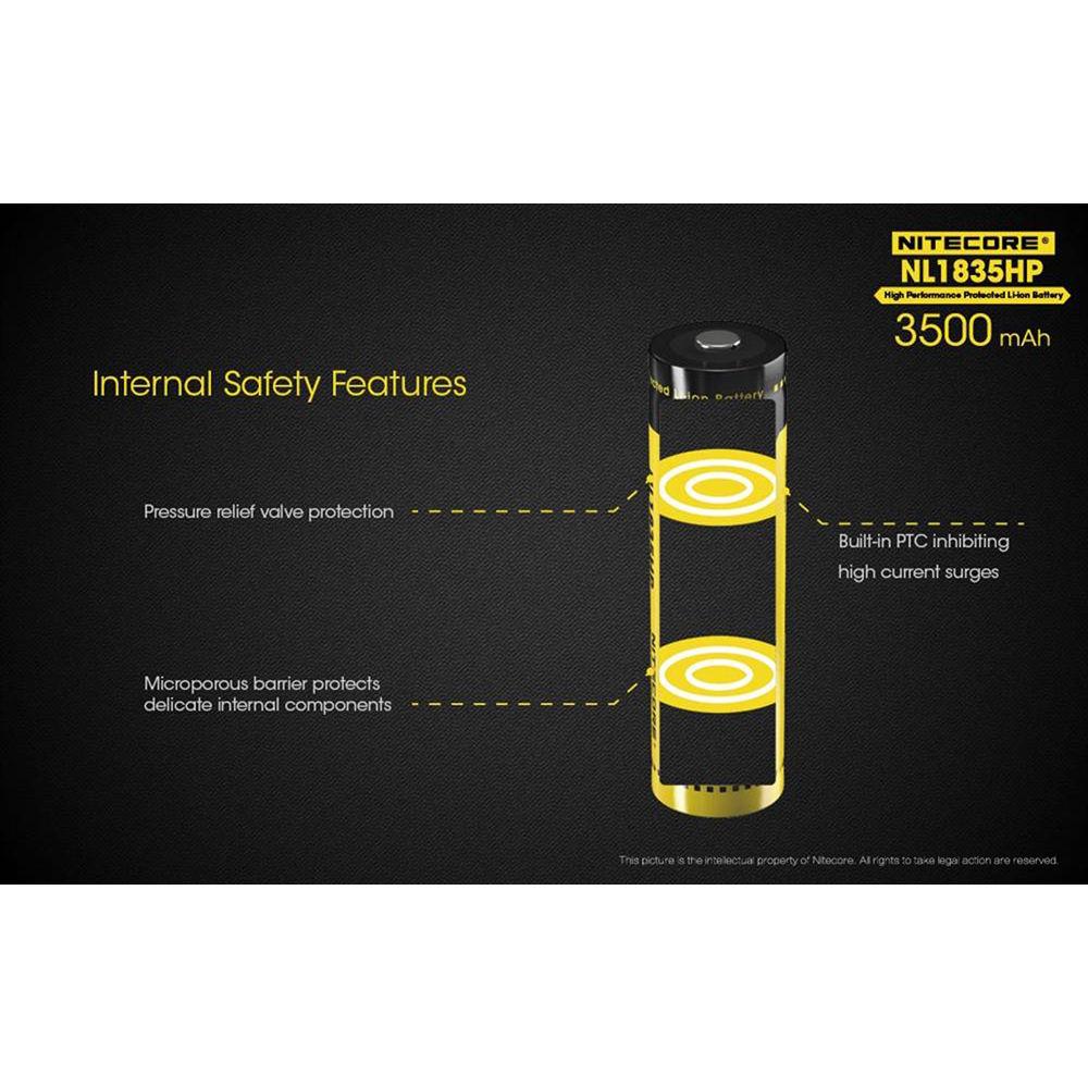 Nitecore NL1835HP High Performance Protected Li-Ion Battery
