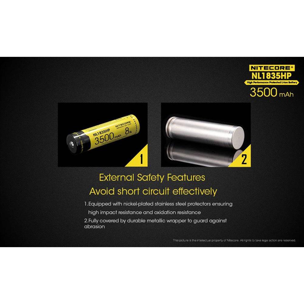 Nitecore NL1835HP High Performance Protected Li-Ion Battery