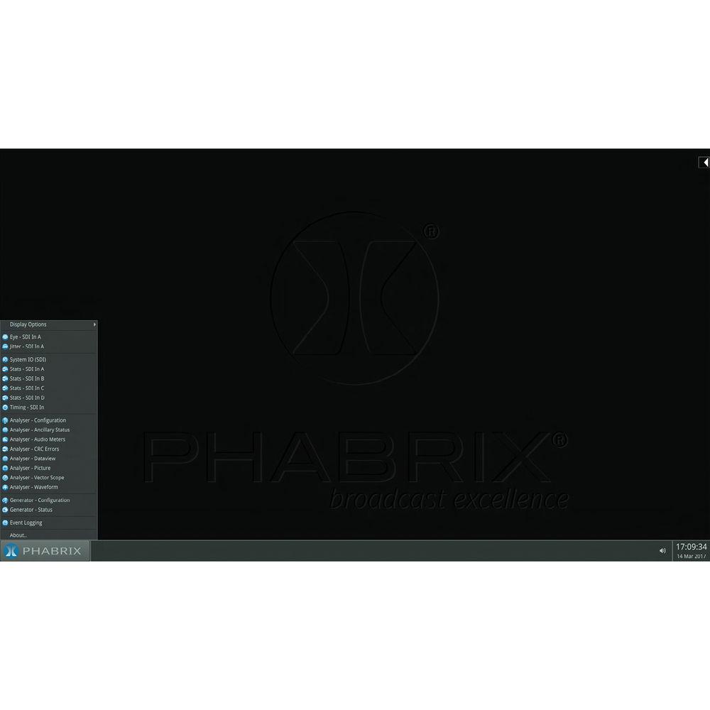 PHABRIX QX 1 RU 1 2 Rack UHDTV Rasterizer Analyzer Generator HD 3G 6G 12G-SDI & SFP I O with 12G Eye Mezzanine