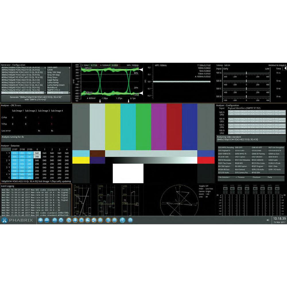 PHABRIX QX 1 RU 1 2 Rack UHDTV Rasterizer Analyzer Generator HD 3G 6G 12G-SDI & SFP I O with 12G Eye Mezzanine