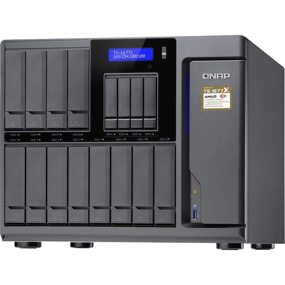 QNAP 12 Bay NAS AMD Ryzen 7 1700 8-Core 3.0Ghz 64GB Ram Sata6G 4 X 1GBe 2 X 10GBe 40GBe-Ready